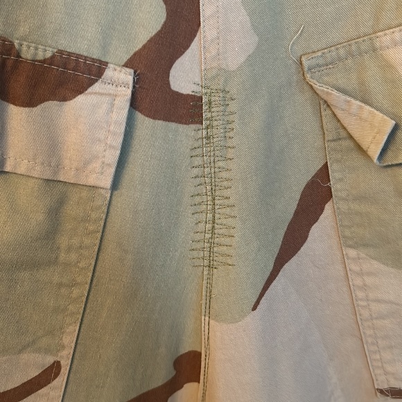 Upcycled punisher patched desert camouflage army flight/jump suit duster jacket - Picture 9 of 17